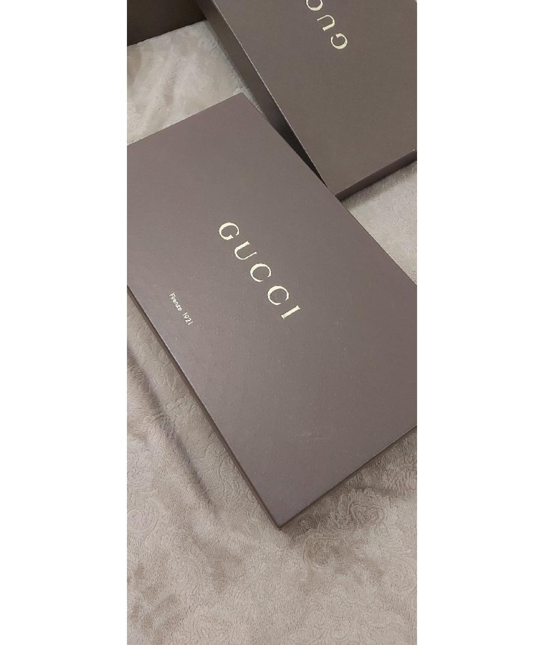 GUCCI Коричневые кожаные сапоги, фото 3