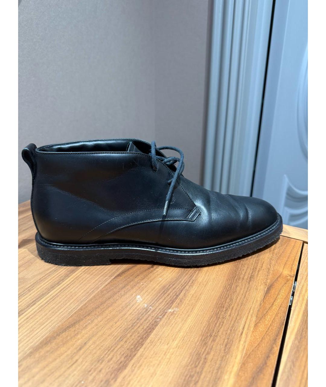 TOD'S Черные кожаные высокие ботинки, фото 7