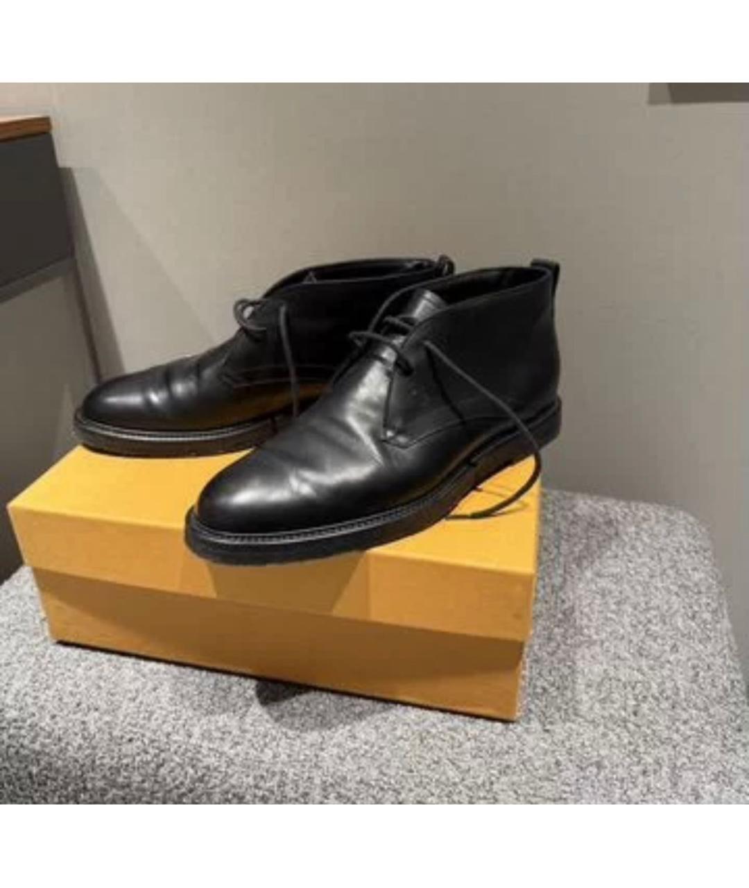 TOD'S Черные кожаные высокие ботинки, фото 5