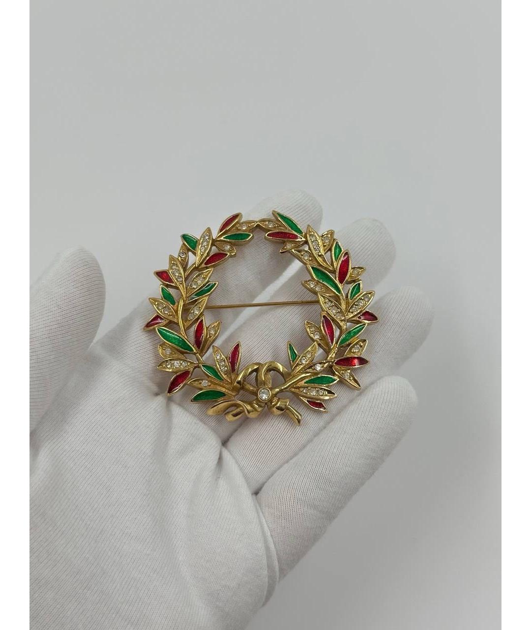CHRISTIAN DIOR Мульти позолоченная булавка / брошь, фото 2