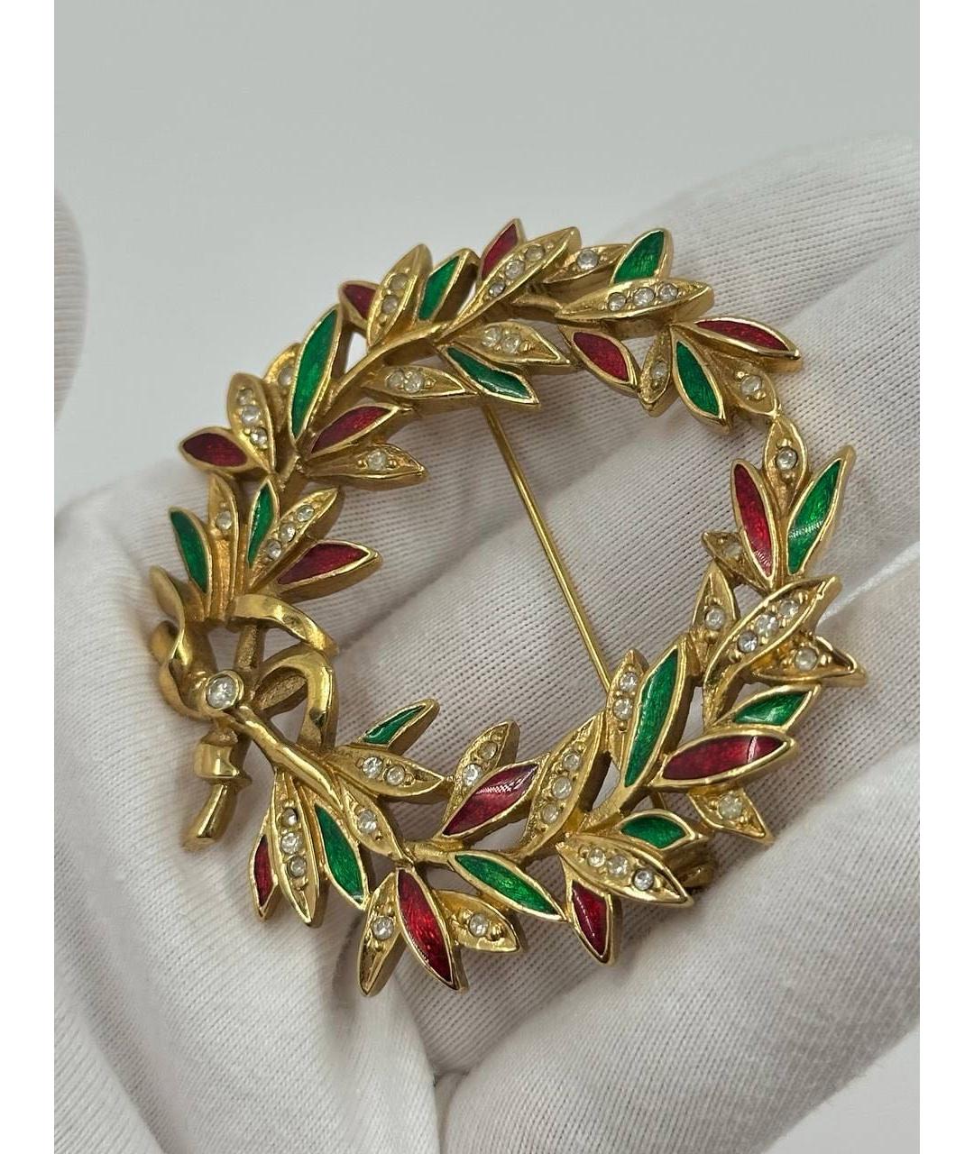 CHRISTIAN DIOR Мульти позолоченная булавка / брошь, фото 4