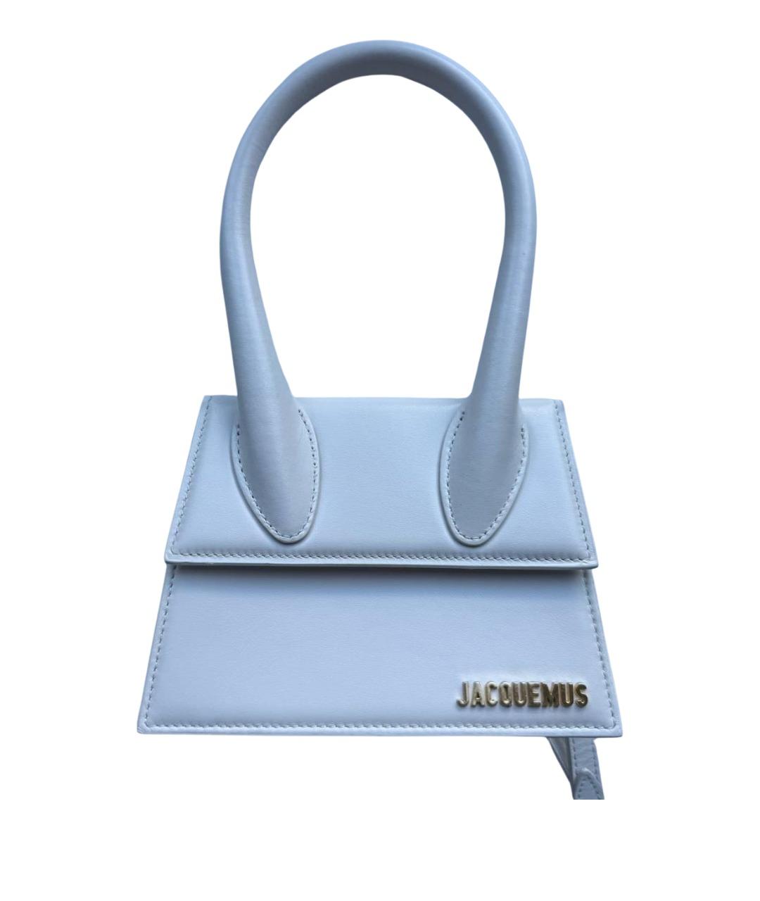 JACQUEMUS Белая кожаная сумка через плечо, фото 1