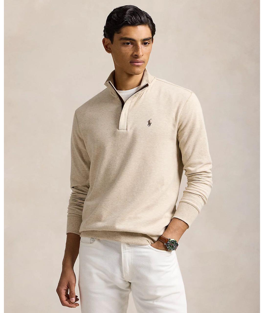 POLO RALPH LAUREN Бежевый хлопковый джемпер / свитер, фото 5