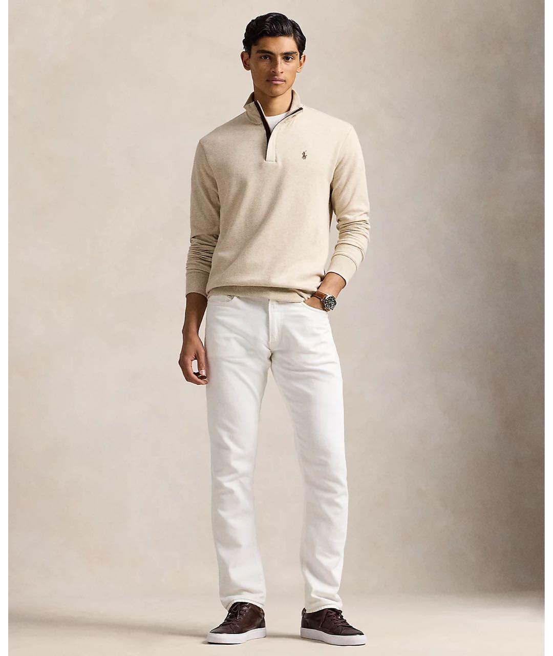 POLO RALPH LAUREN Бежевый хлопковый джемпер / свитер, фото 4