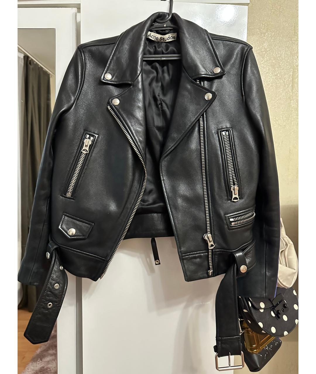 ACNE STUDIOS Черная кожаная куртка, фото 5