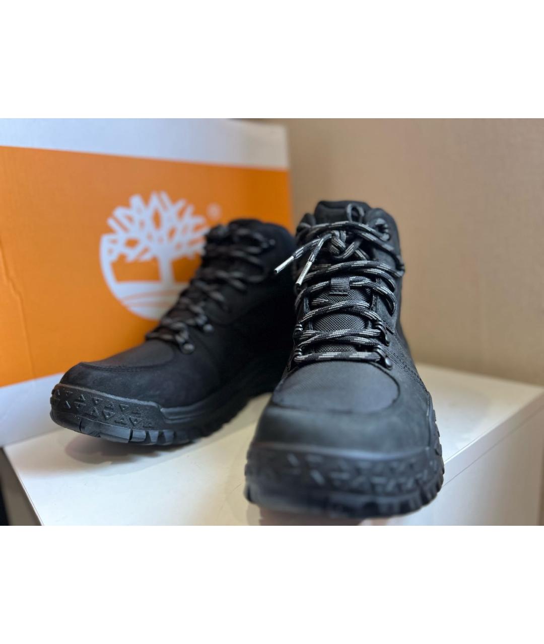 TIMBERLAND Черные нубуковые высокие ботинки, фото 4