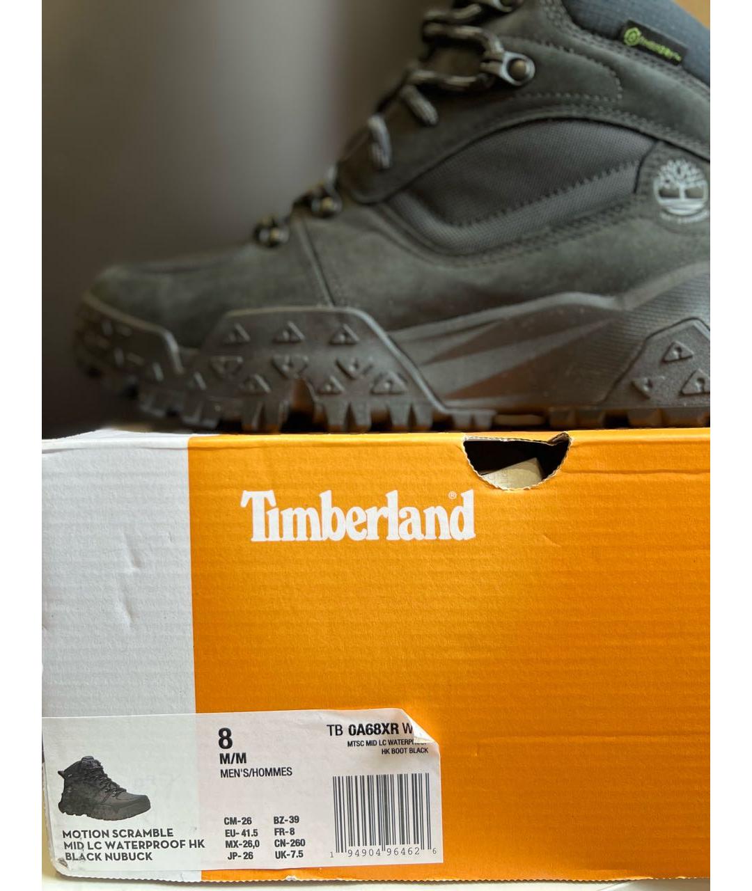 TIMBERLAND Черные нубуковые высокие ботинки, фото 5