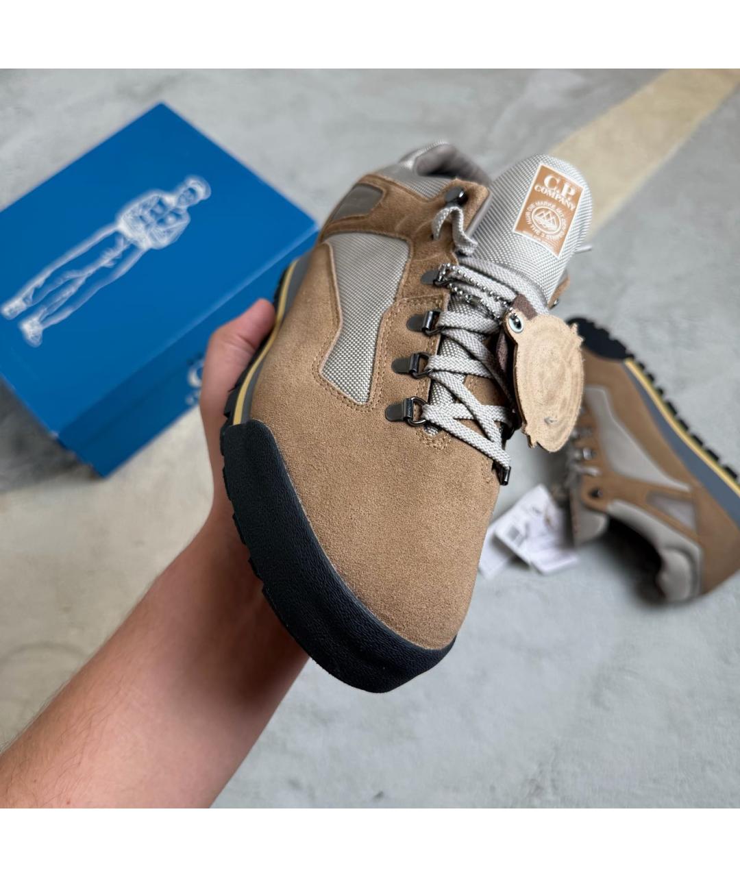 CP COMPANY Коричневые замшевые высокие кроссовки / кеды, фото 6