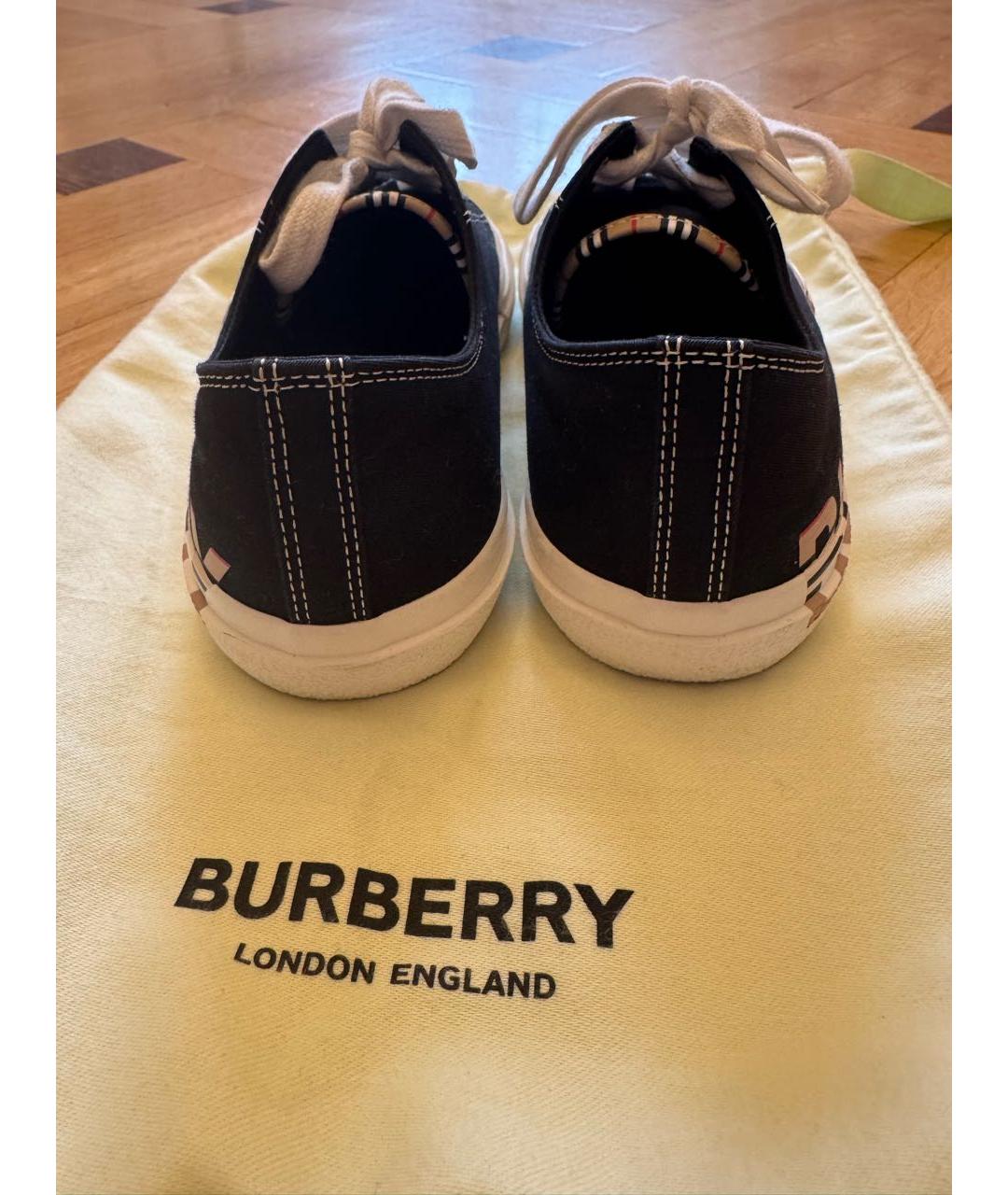 BURBERRY Черные кеды, фото 5