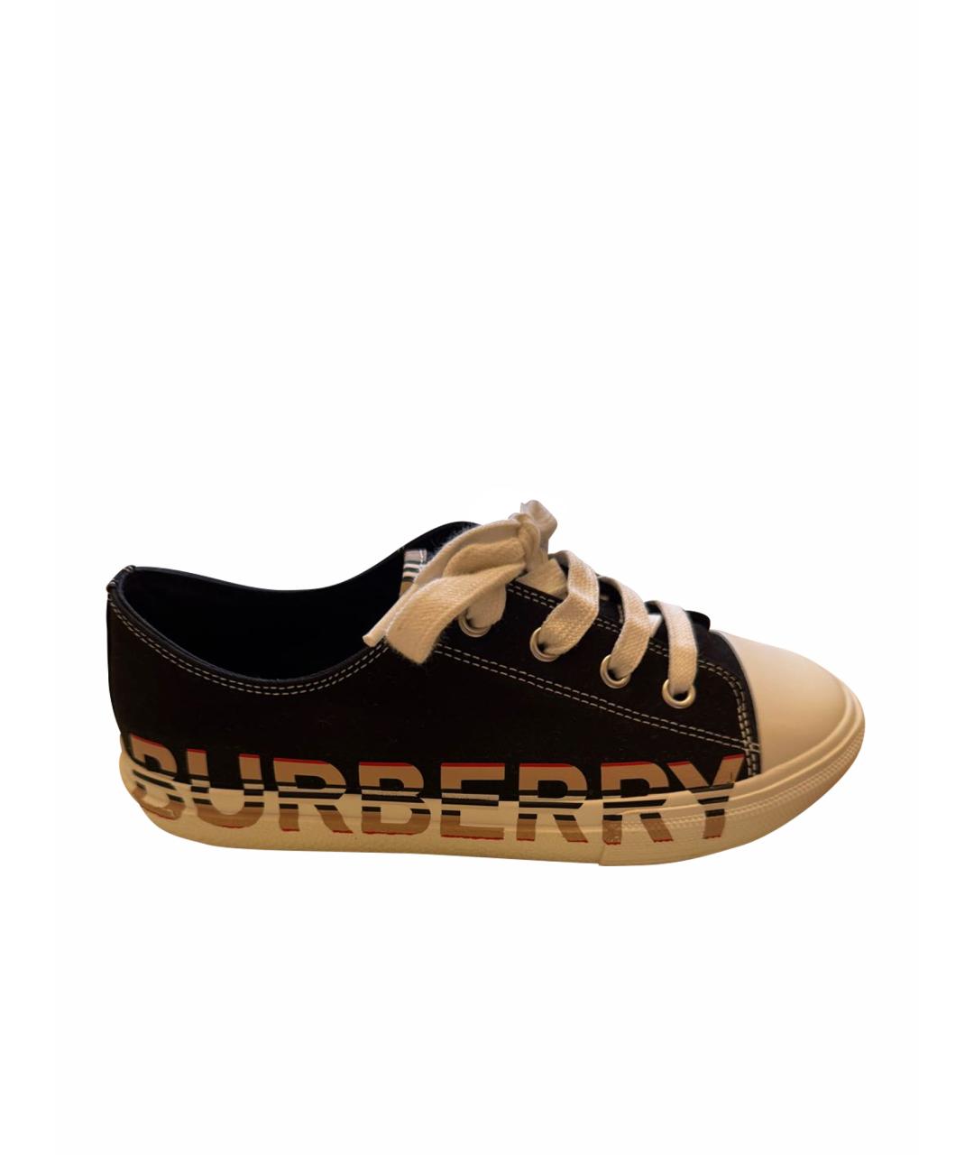 BURBERRY Черные кеды, фото 1
