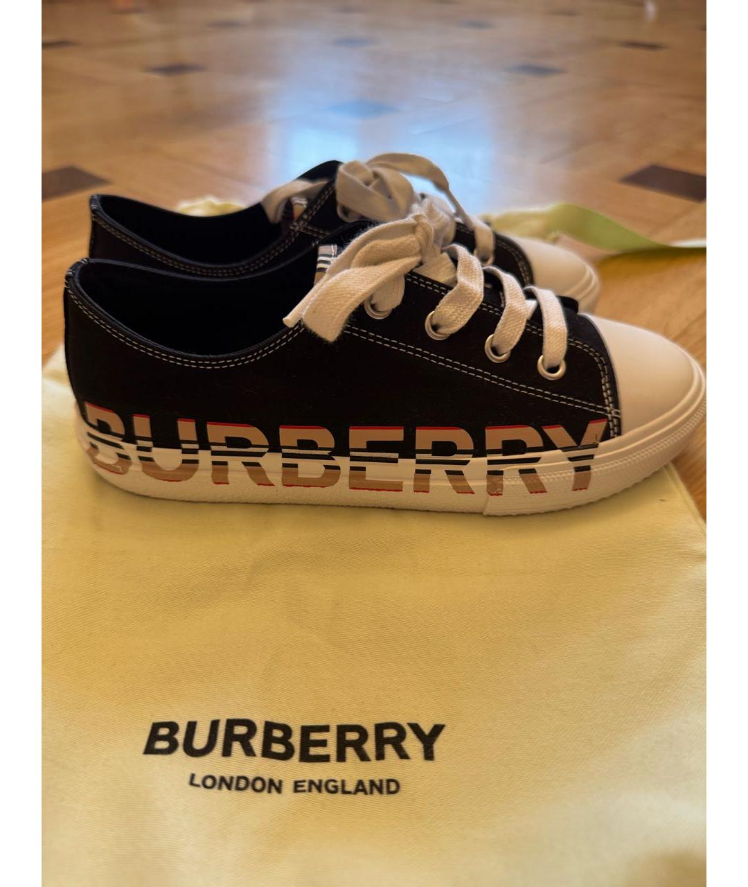 BURBERRY Черные кеды, фото 8