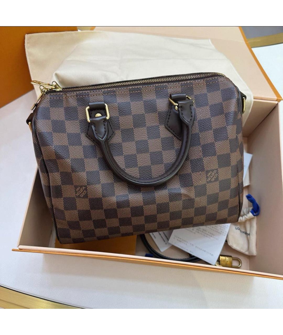 LOUIS VUITTON Коричневая сумка с короткими ручками, фото 2