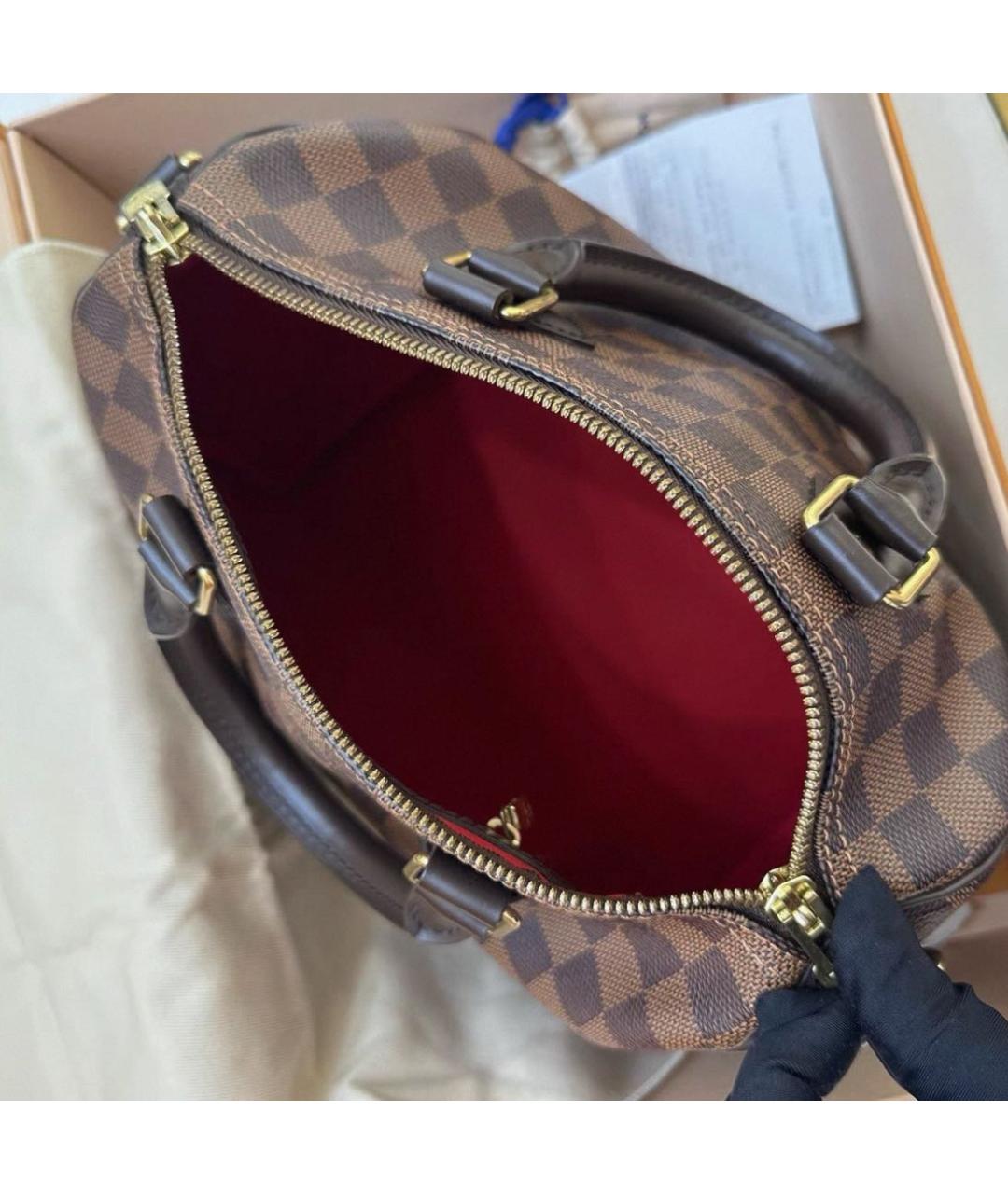 LOUIS VUITTON Коричневая сумка с короткими ручками, фото 4