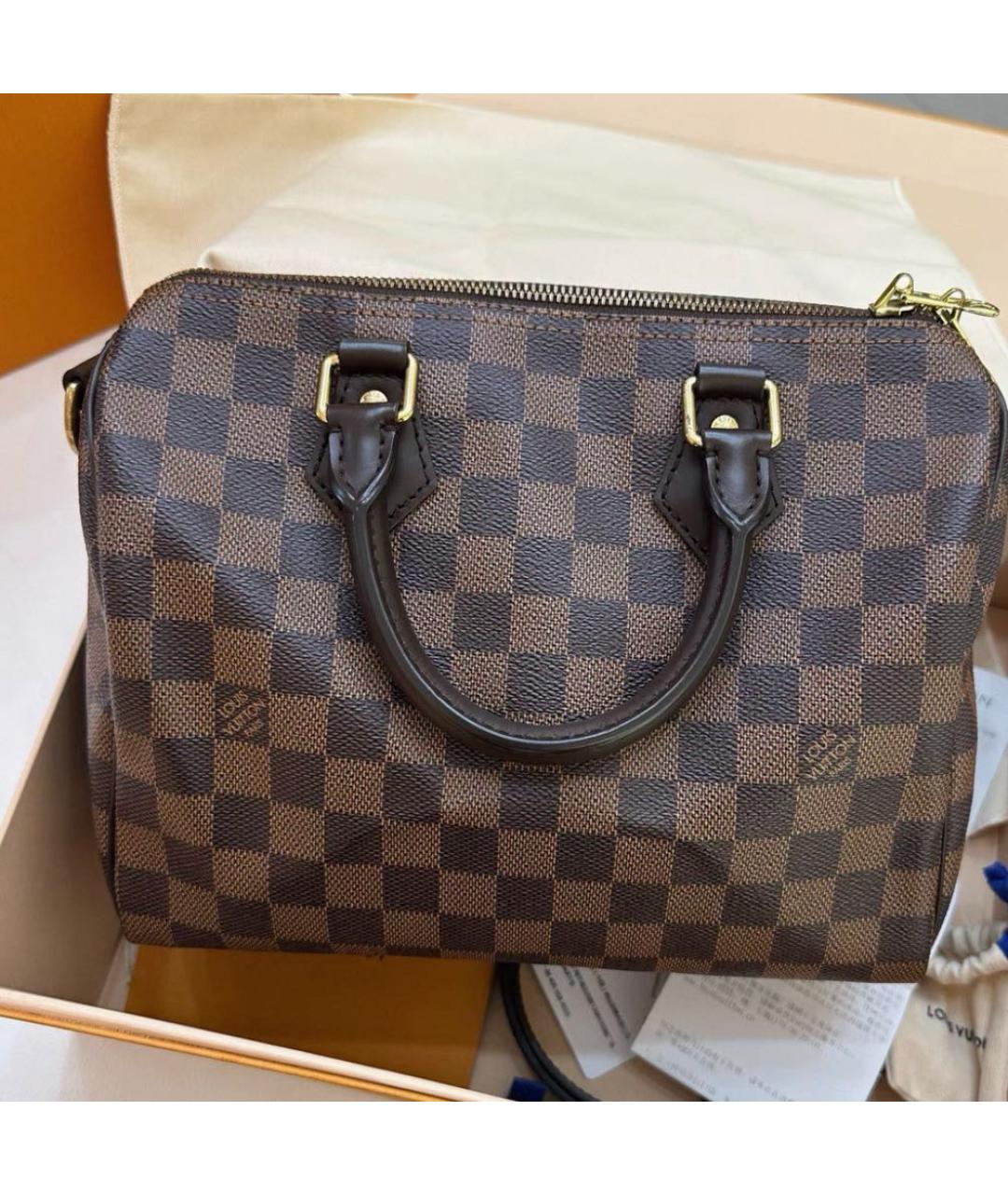 LOUIS VUITTON Коричневая сумка с короткими ручками, фото 5