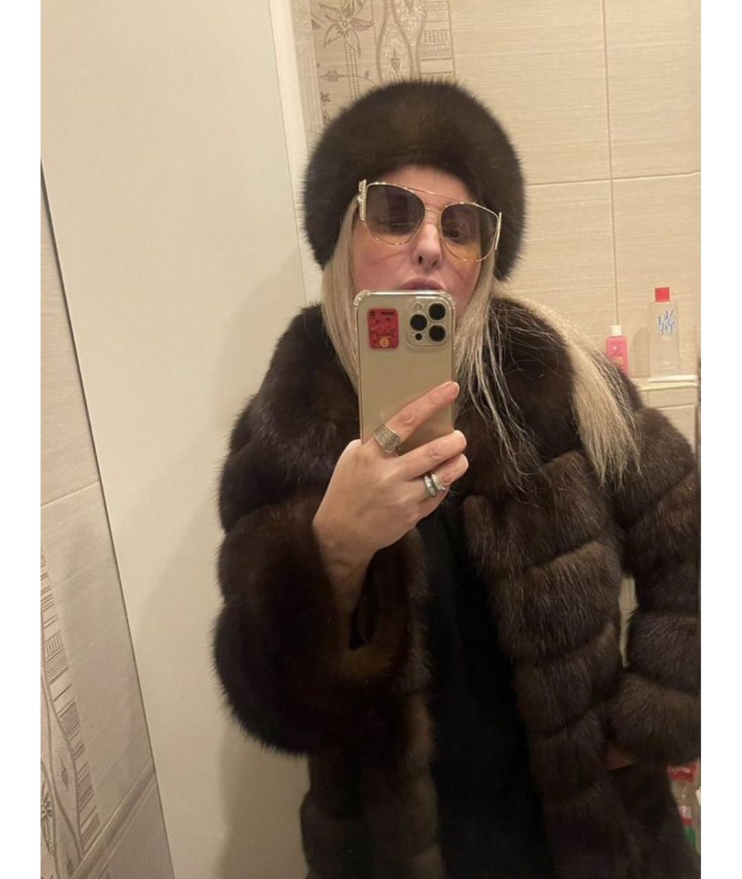 SAGA Коричневая меховая шуба, фото 6