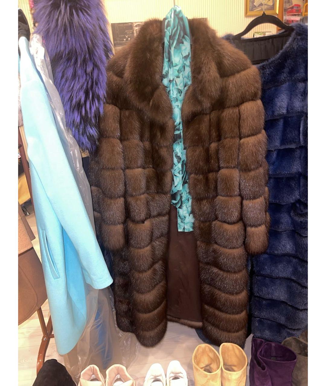 SAGA Коричневая меховая шуба, фото 3