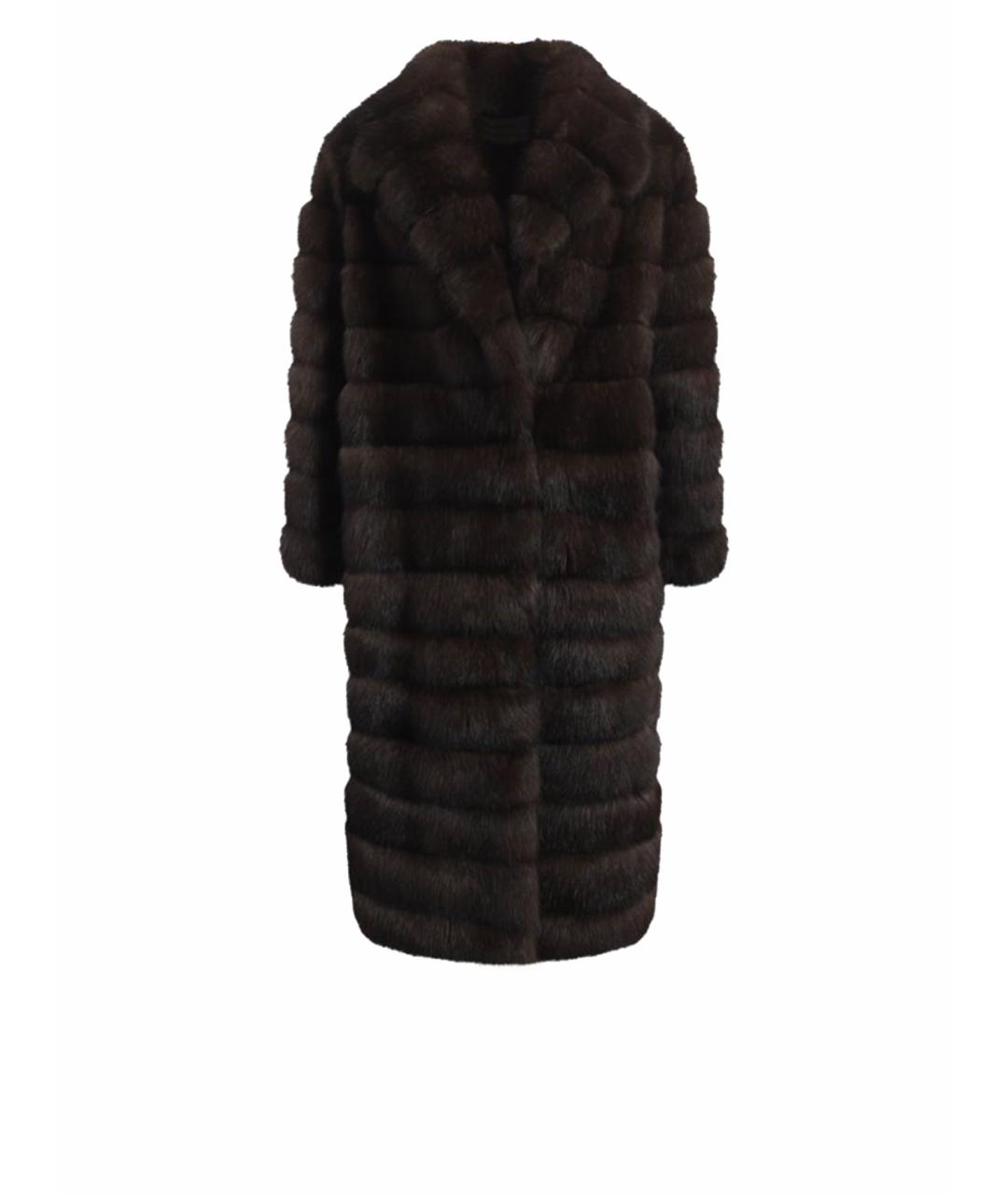 SAGA Коричневая меховая шуба, фото 1