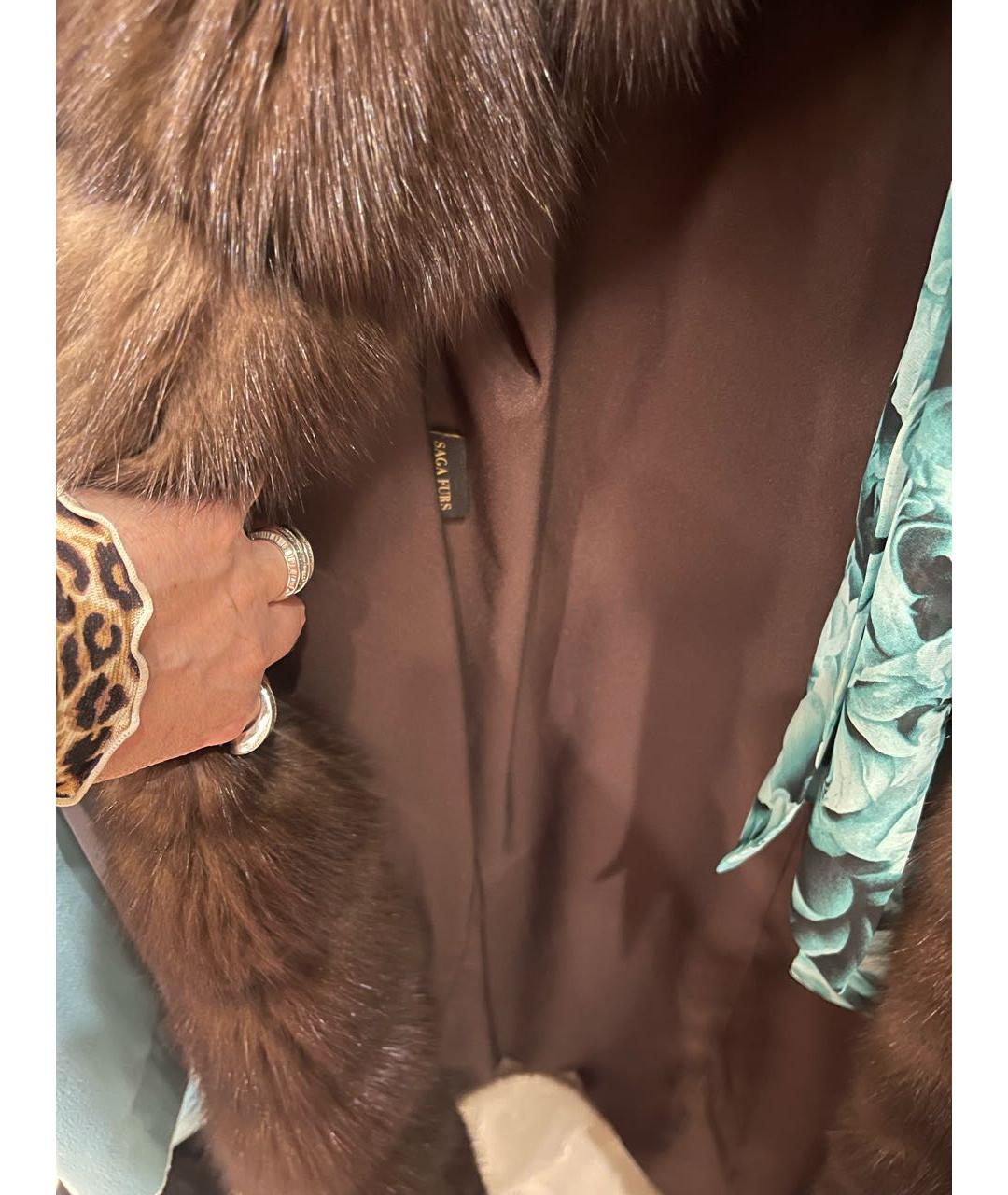 SAGA Коричневая меховая шуба, фото 4