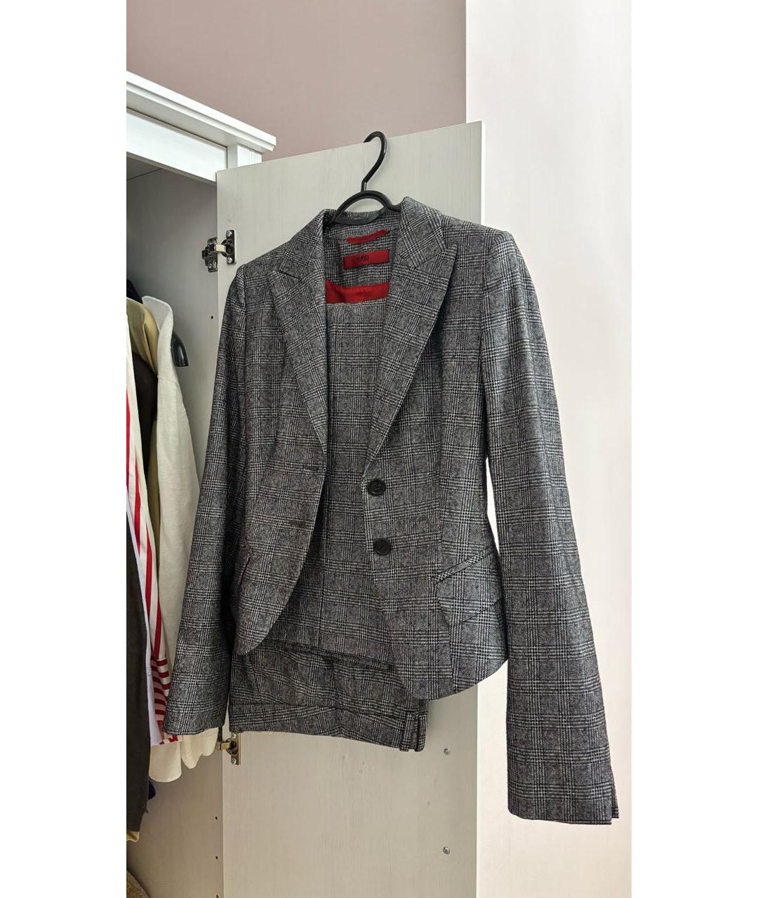 HUGO BOSS Серый шерстяной костюм с брюками, фото 5