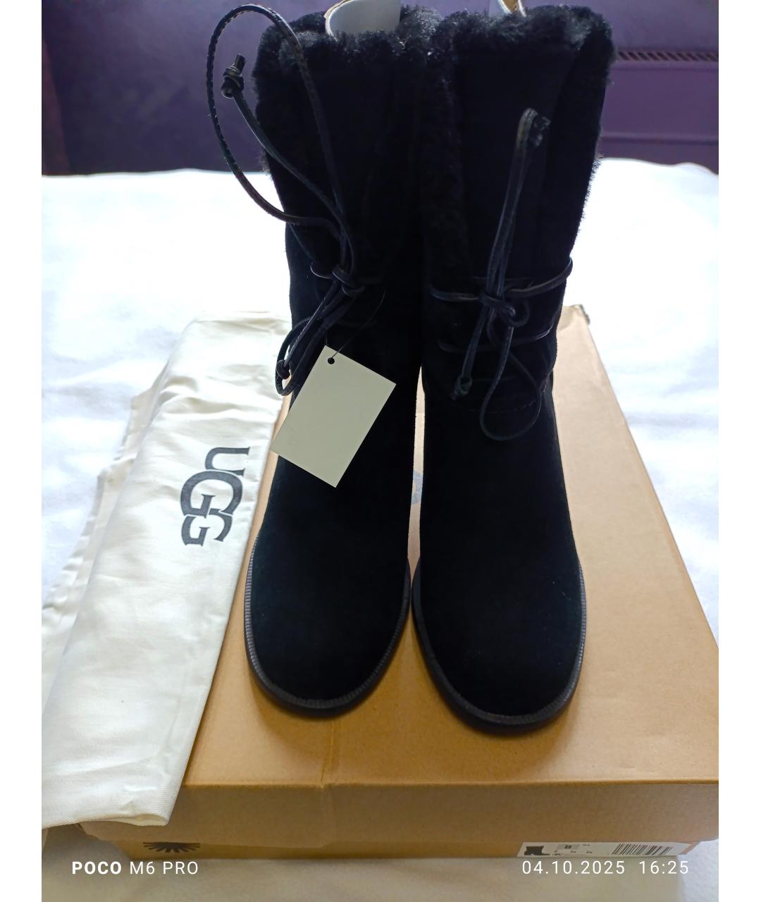 UGG AUSTRALIA Черные замшевые ботильоны, фото 9
