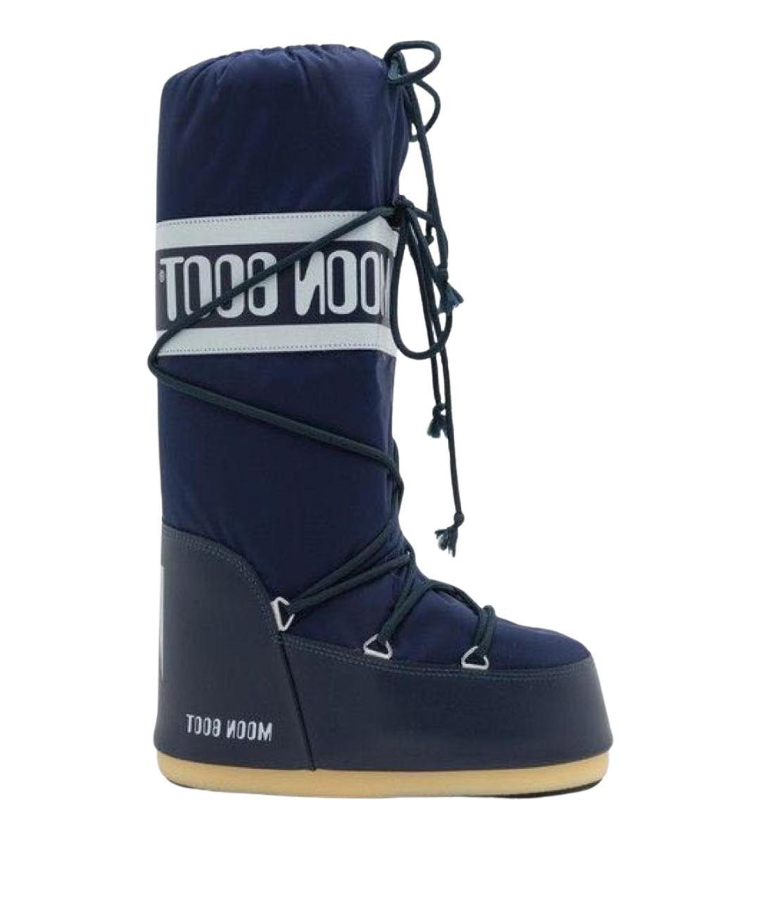 MOON BOOT Темно-синие высокие ботинки, фото 1