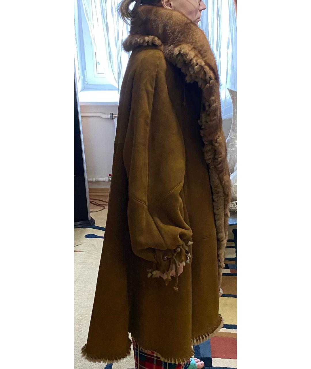FENDI Коричневая меховая шуба, фото 5