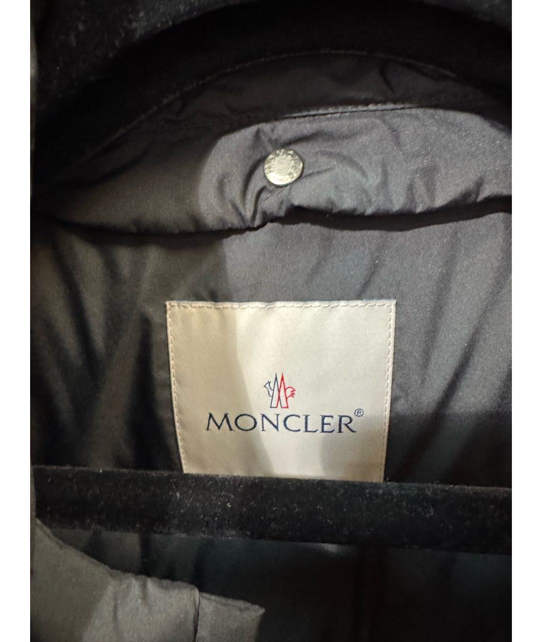 MONCLER Черный пуховик, фото 8