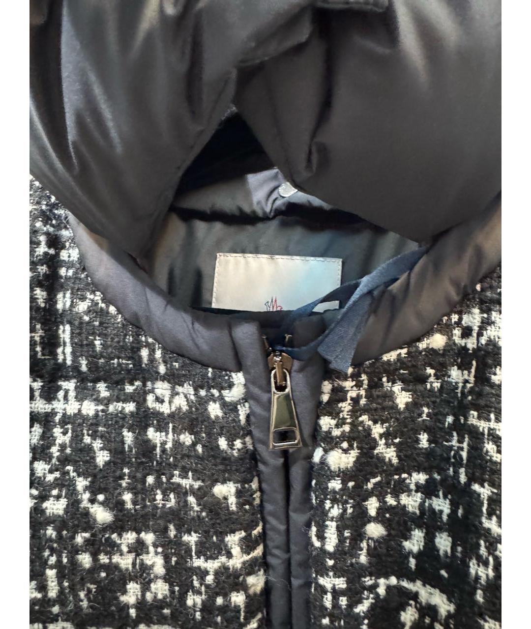 MONCLER Черный пуховик, фото 3