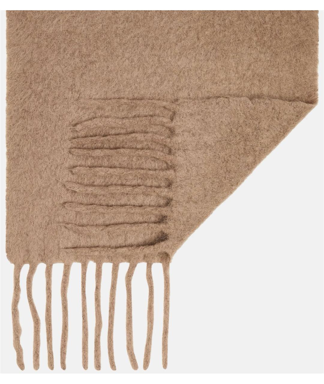 JACQUEMUS Бежевый шерстяной шарф, фото 5