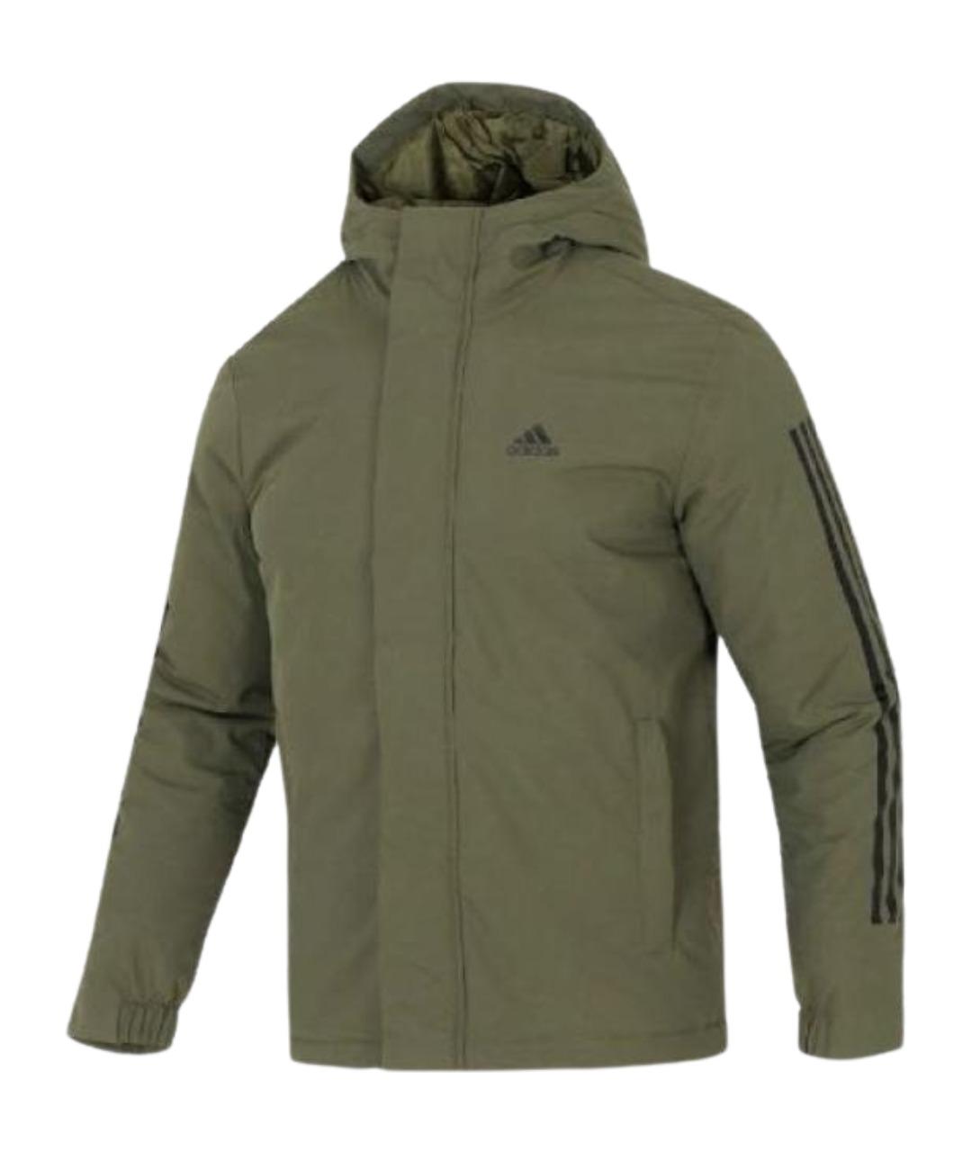 ADIDAS Хаки полиамидовая куртка, фото 1