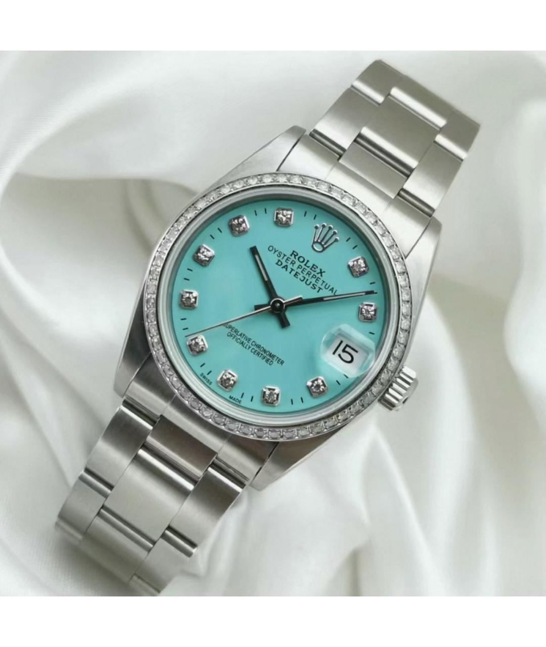 ROLEX Бирюзовые часы, фото 2