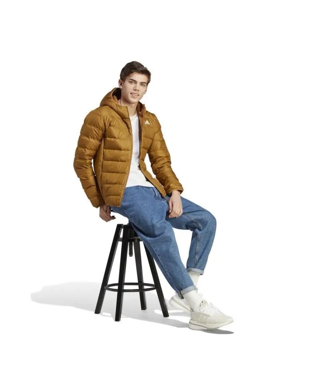 ADIDAS Оранжевая полиэстеровая куртка, фото 5