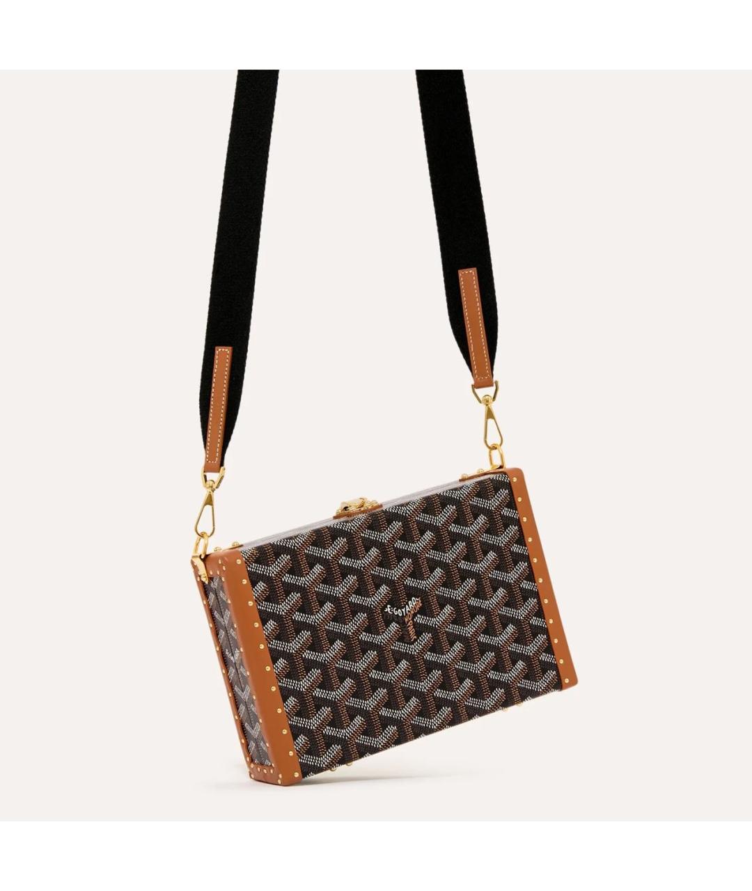 GOYARD Коричневая кожаная сумка через плечо, фото 2