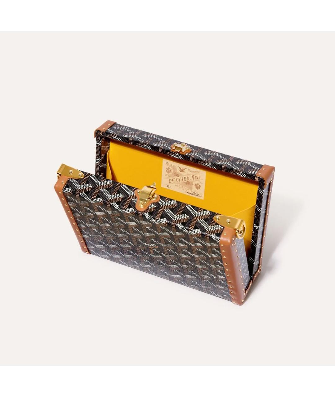 GOYARD Коричневая кожаная сумка через плечо, фото 4