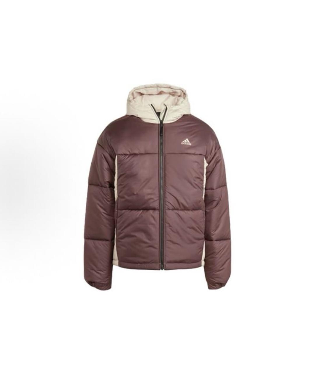 ADIDAS Бордовый полиэстеровый пуховик, фото 8