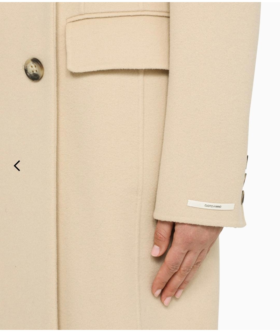 SPORTMAX Белое шерстяное пальто, фото 7
