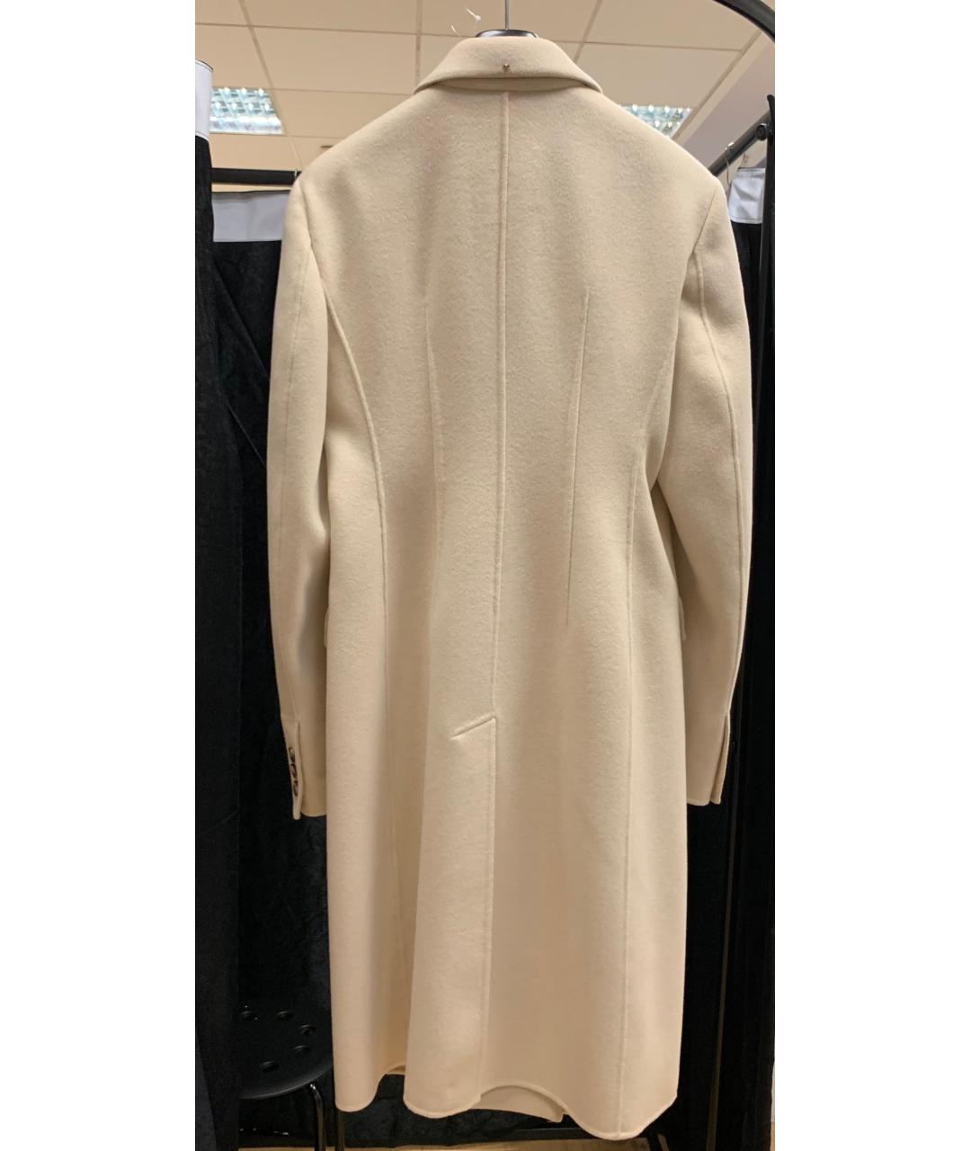 SPORTMAX Белое шерстяное пальто, фото 2
