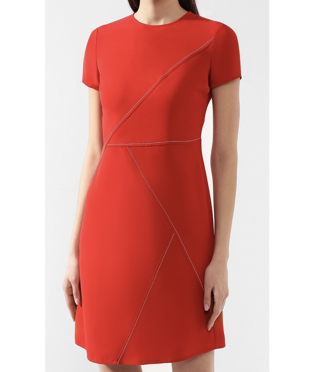 LORO PIANA Красное вискозное платье, фото 5