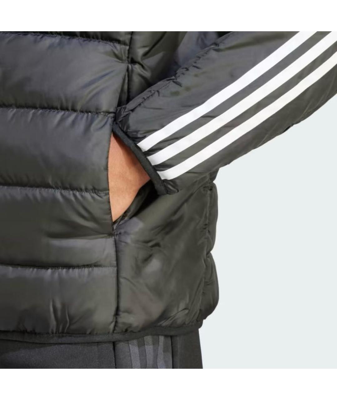ADIDAS Черная полиэстеровая куртка, фото 6