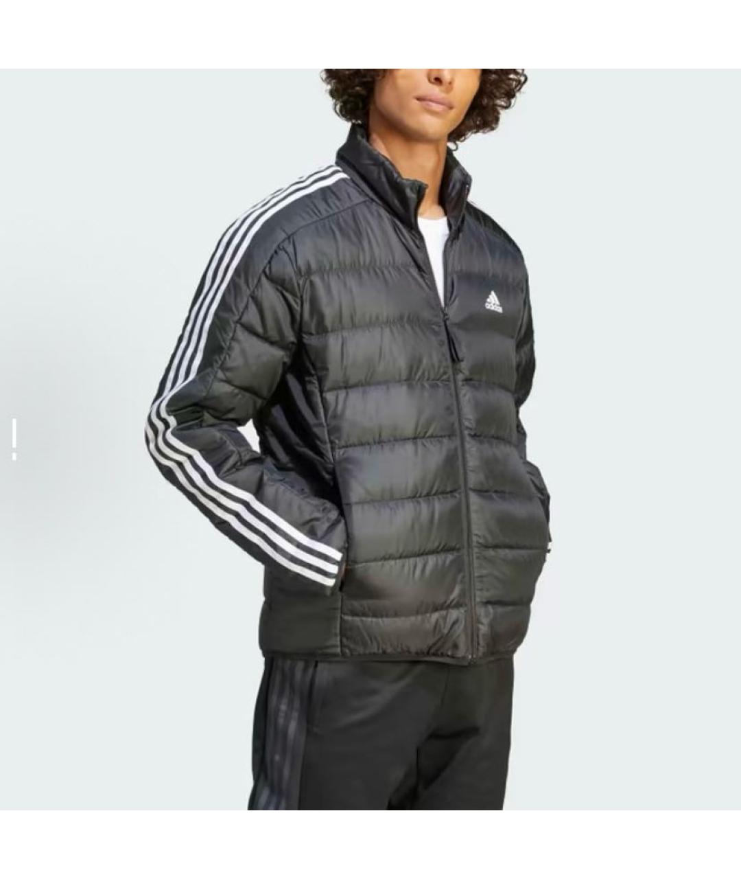 ADIDAS Черная полиэстеровая куртка, фото 3