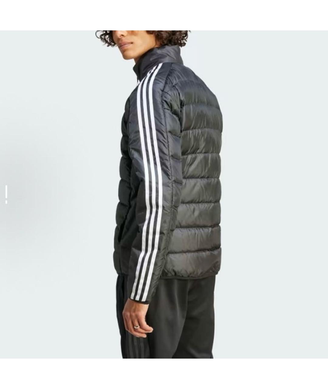 ADIDAS Черная полиэстеровая куртка, фото 4