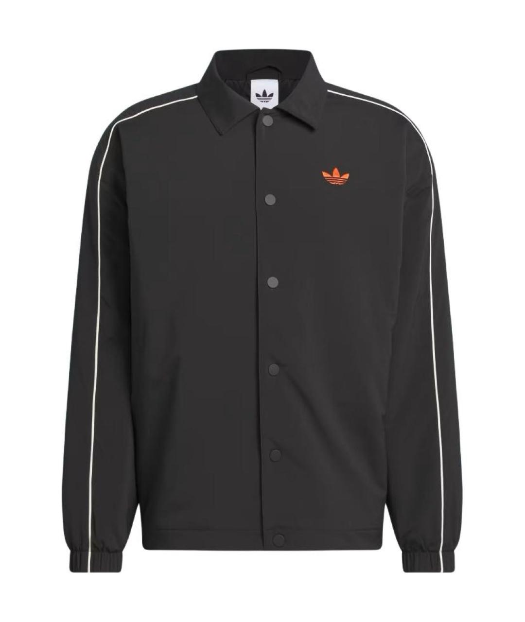 ADIDAS Черная полиэстеровая куртка, фото 3