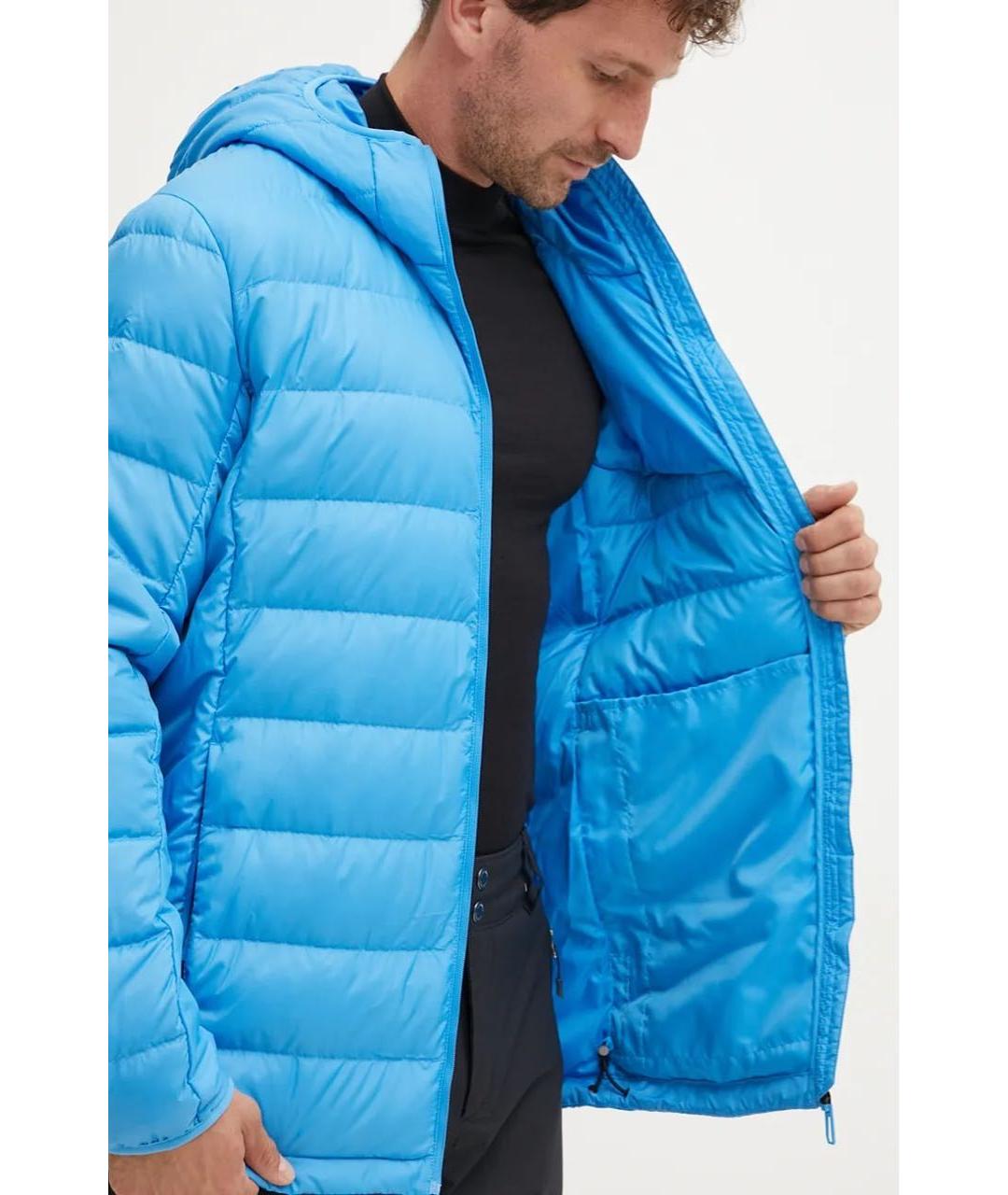 ADIDAS Голубая полиэстеровая куртка, фото 6