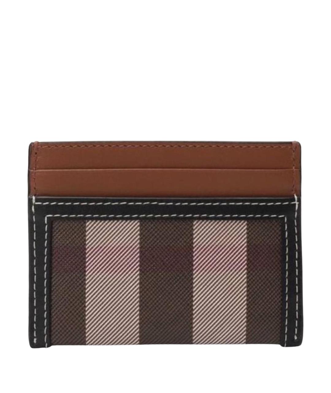 BURBERRY Коричневый кожаный кардхолдер, фото 1
