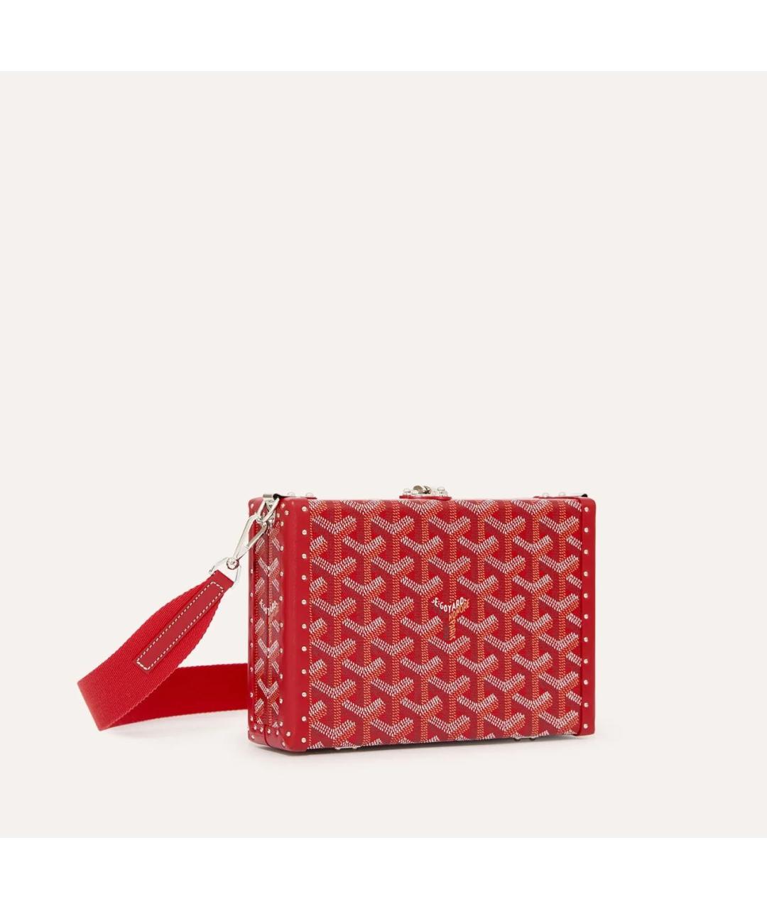 GOYARD Красная кожаная сумка через плечо, фото 5