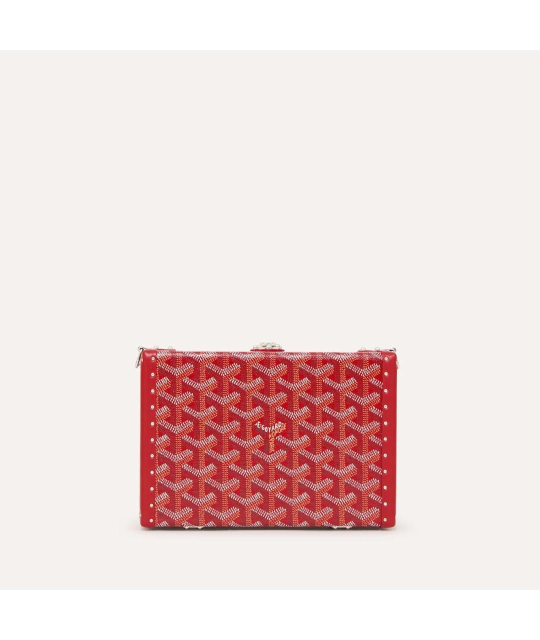 GOYARD Красная кожаная сумка через плечо, фото 3