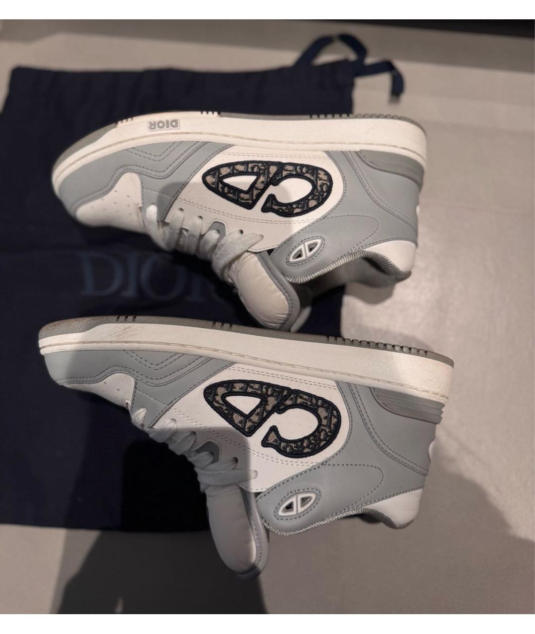 CHRISTIAN DIOR Серые кожаные кроссовки, фото 7