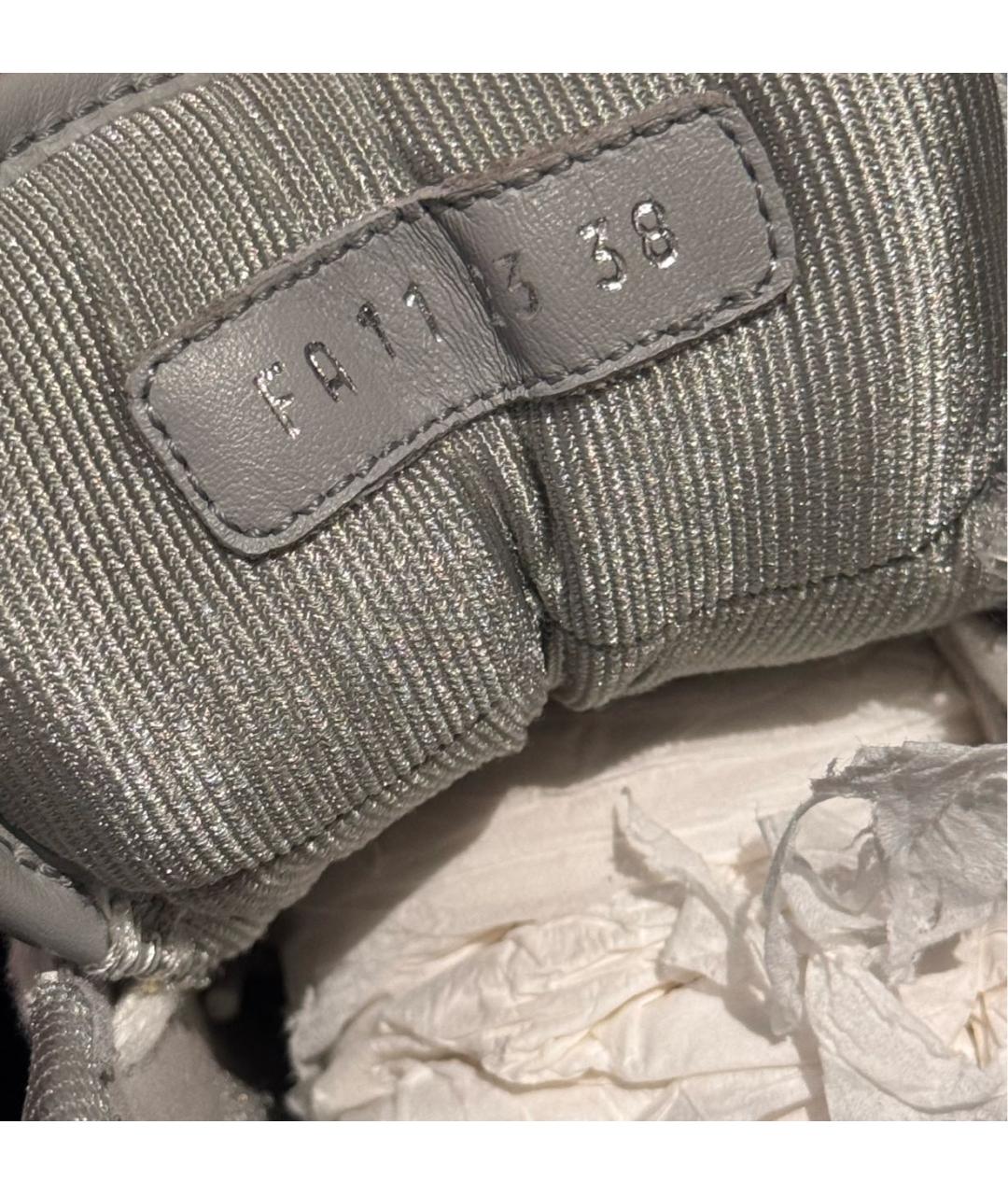 CHRISTIAN DIOR Серые кожаные кроссовки, фото 4