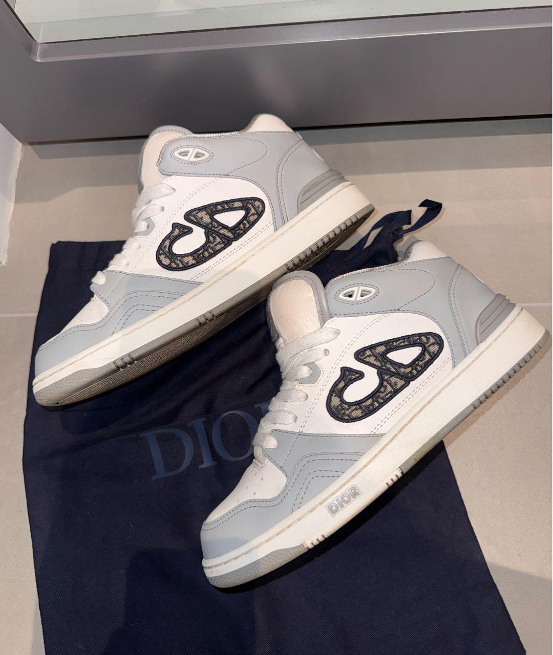 CHRISTIAN DIOR Серые кожаные кроссовки, фото 5