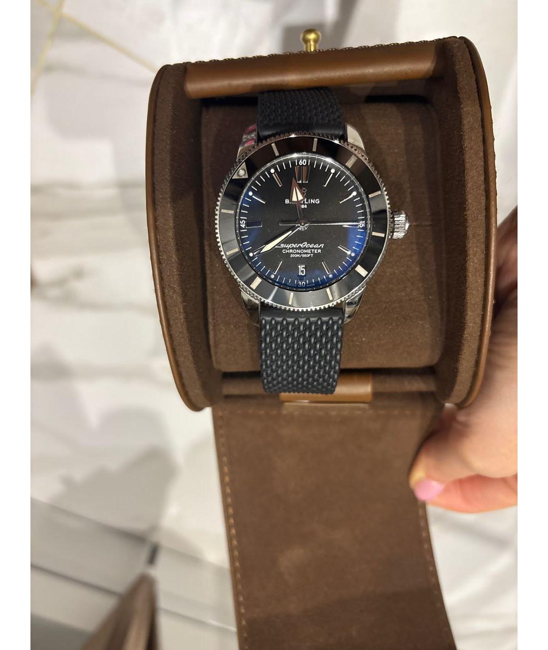 BREITLING Черные стеклянные часы, фото 2